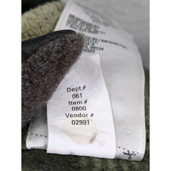 Eddie Bauer Fleece Lined Pants Womens 12 Green Zip Cargo Hiking Elastic Cuffs - Picture 6 of 14